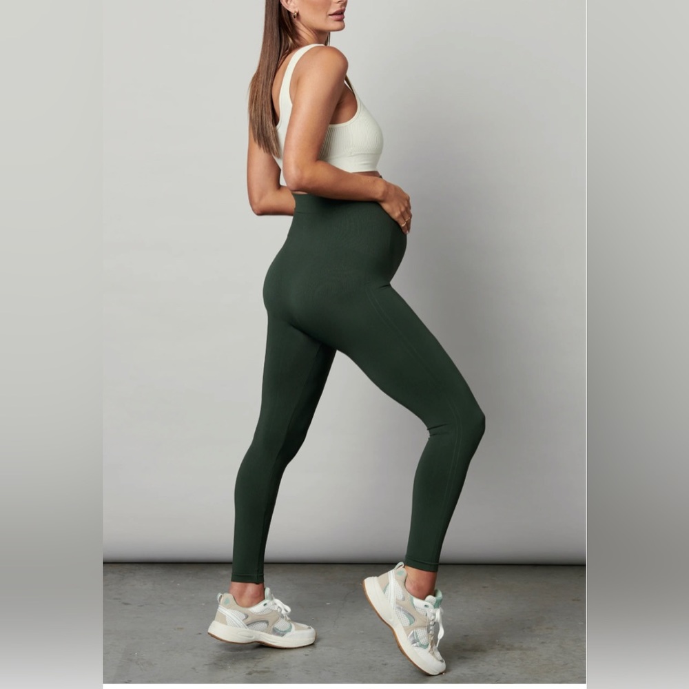 Blanqi green maternity leggings
